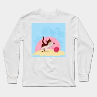 kitty is playing Long Sleeve T-Shirt